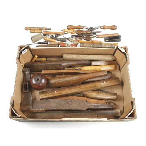 303 - A box of tools etc G