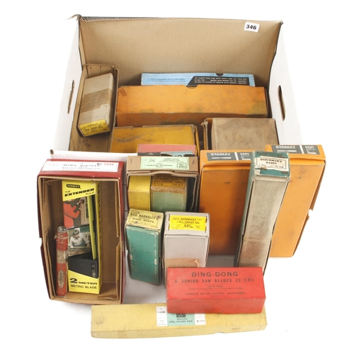 346 - 50 empty cardboard boxes by STANLEY, RECORD, MILLERS FALLS, BARNSLEY and many others G