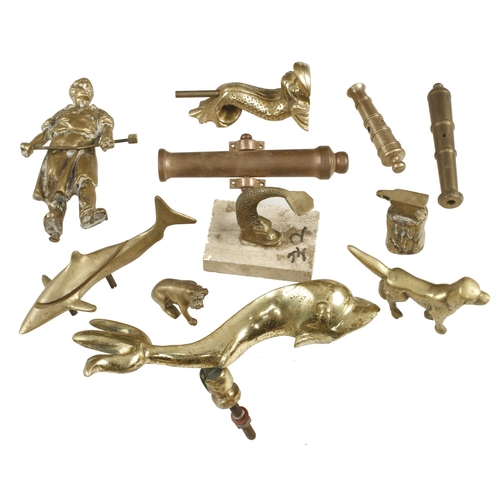 348 - Ten brass items G