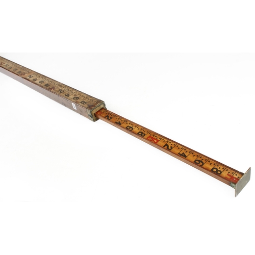 359 - A surveyor's mahogany and brass staff G+