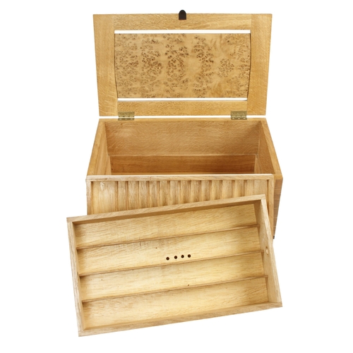 367 - A fine and little used oak carving tool box 21