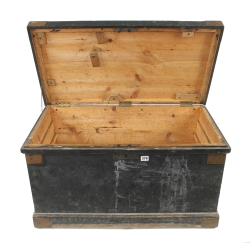 379 - An empty pine tool chest 33