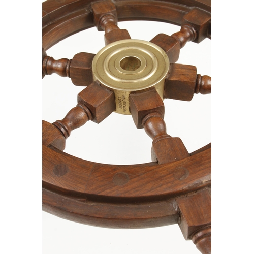 412 - A small craftsman made decorative ships wheel 10