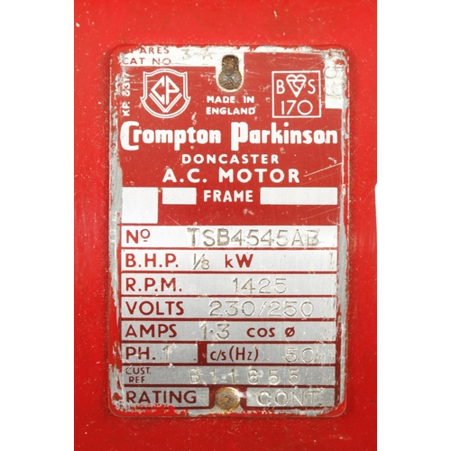 413 - A 240V 1/8hp electric motor by COMPTON & PARKINSON G