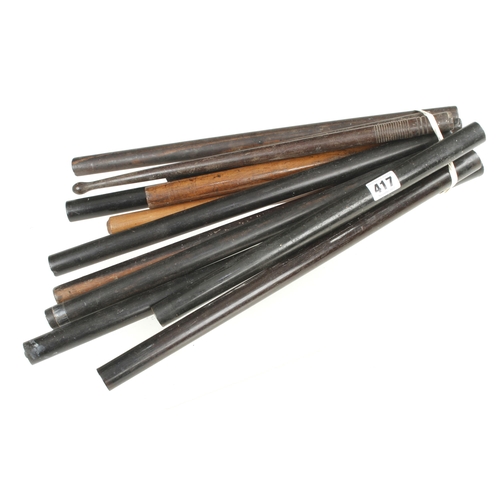 417 - 13 ebony or rosewood rolling rules G