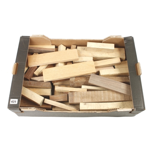 431 - Two boxes of hardwood offcuts G