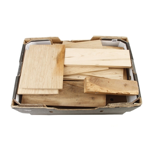 432 - Two boxes of wood offcuts G