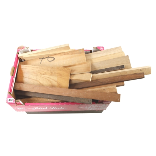 433 - Two boxes of wood offcuts G