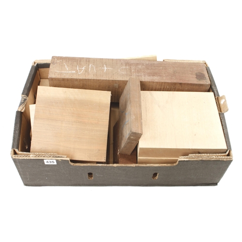 435 - Two boxes of wood offcuts G