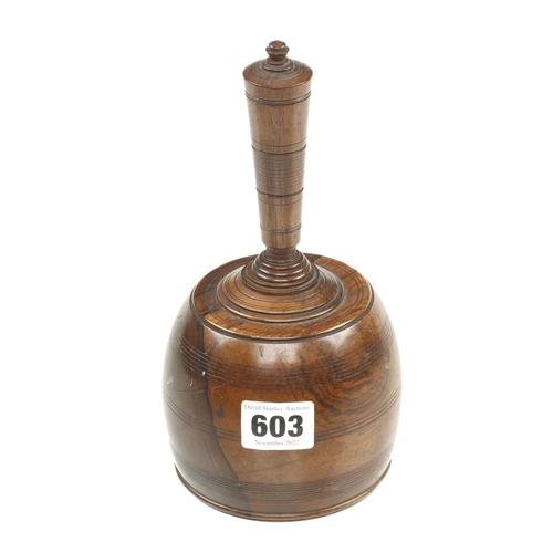 603 - A turned lignum mallet G++