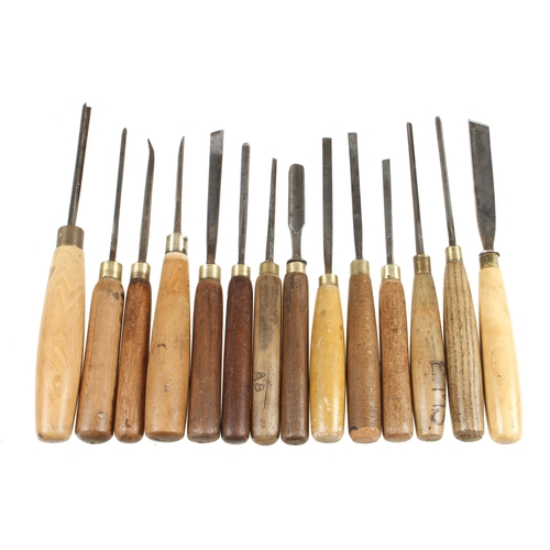 635 - 14 carving tools by ADDIS G+