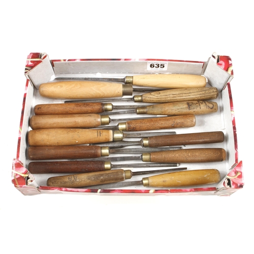 635 - 14 carving tools by ADDIS G+