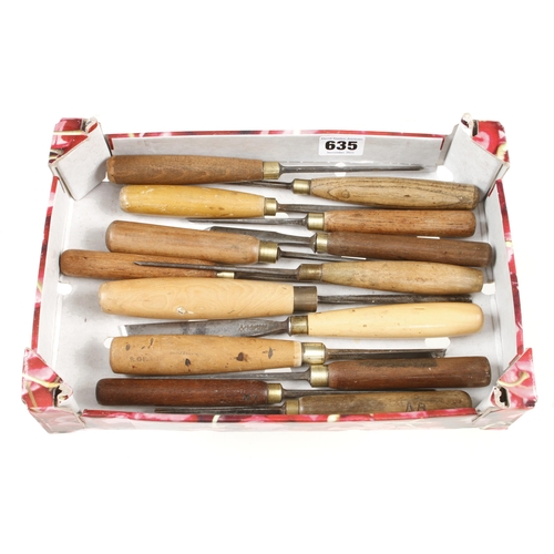 635 - 14 carving tools by ADDIS G+