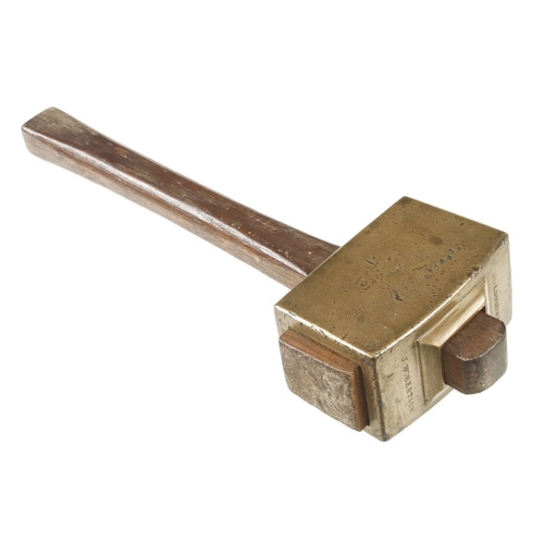 719 - A heavy brass headed mallet G+