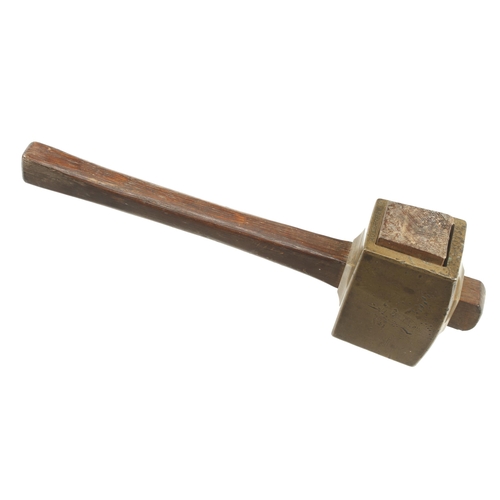 719 - A heavy brass headed mallet G+