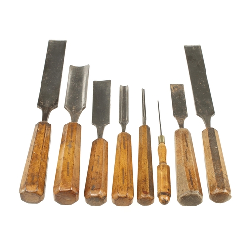 726 - A set of 6 gouges 1/4