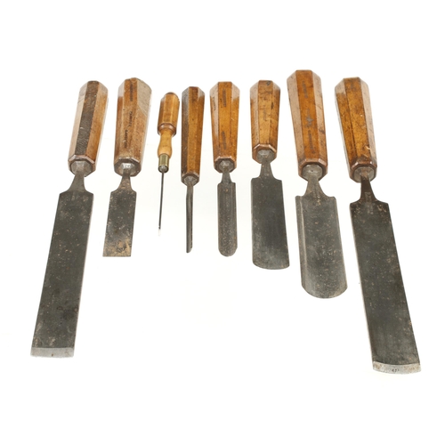 726 - A set of 6 gouges 1/4