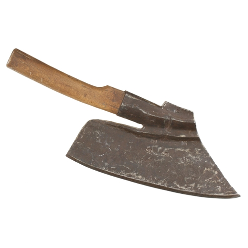 764 - An early R/H goosewing side axe with HA and MH touch marks and 16