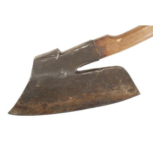 764 - An early R/H goosewing side axe with HA and MH touch marks and 16