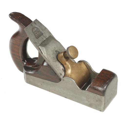 823 - A PRESTON No 1372 d/t steel smoother with rosewood infill and handle and orig Preston iron, minor pi... 