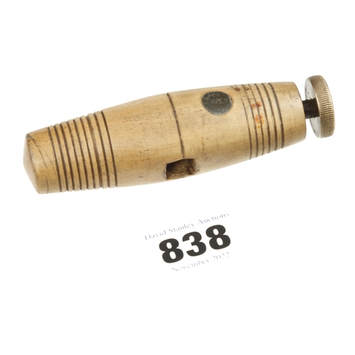 838 - A PRESTON No 1445 boxwood brace bit holder G+