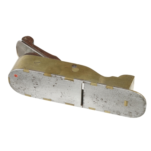 920 - A most unusual early brass mitre plane with d/t steel sole 8