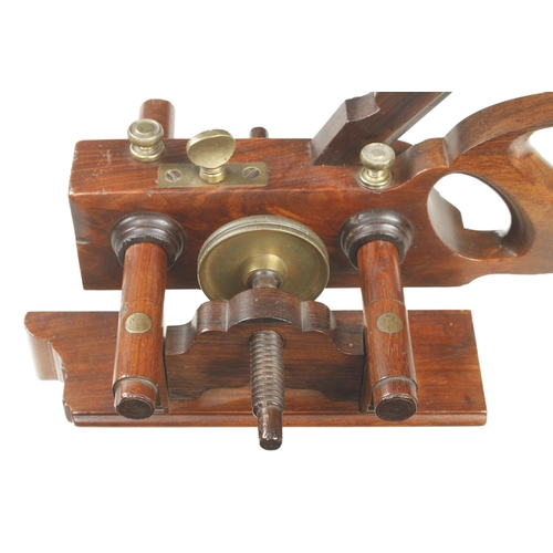 922 - A rare handled SANDUSKY No 140 rosewood centre wheel plow plane with excellent replacement rosewood ... 