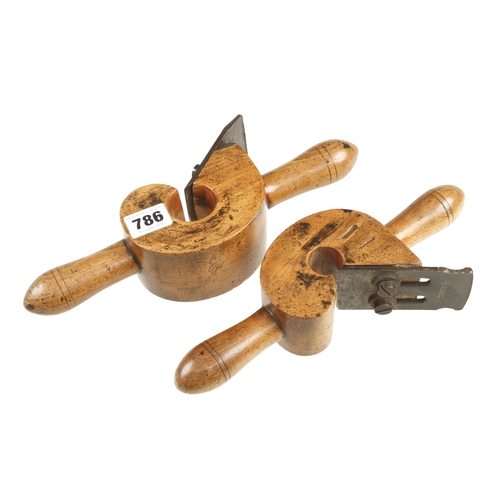 786 - Two handled beech rounders 7/8