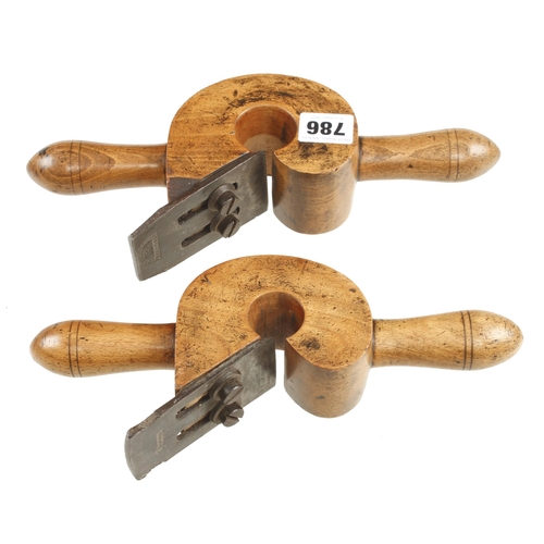 786 - Two handled beech rounders 7/8