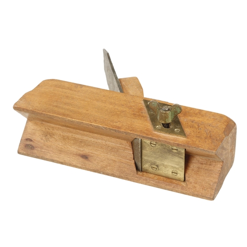 790 - An unused, late model, beech sliding box type chamfer plane with brass fittings F