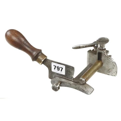 797 - A leather worker's plough gauge by DIXON Patent with rosewood handle G