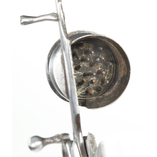 814 - An unusual candle snuffer by RODGERS Sheffield with Shrapnel Patent (G++) and another in hallmarked ... 