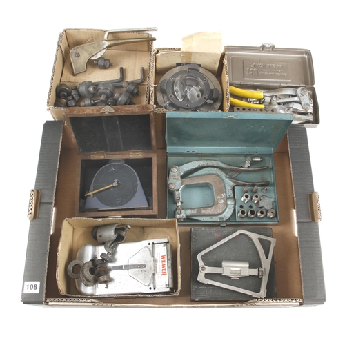 108 - A box of engineer's etc tools G