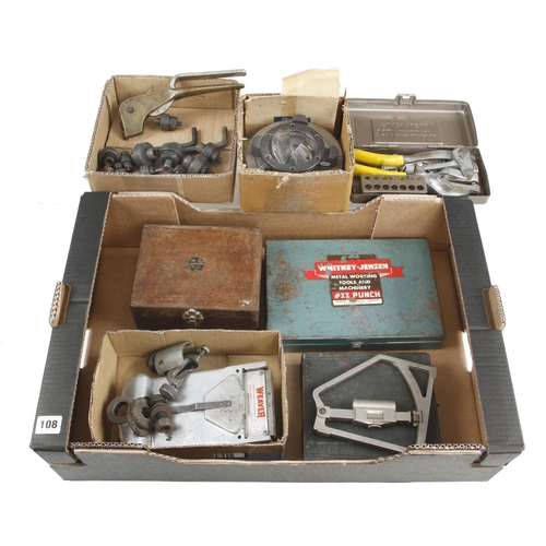 108 - A box of engineer's etc tools G