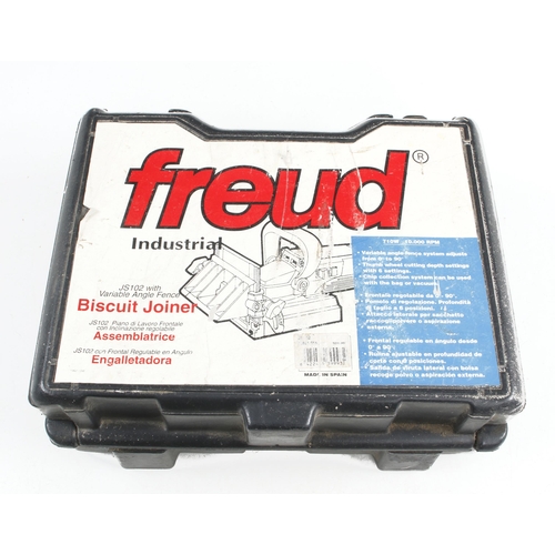 121 - A FREUD biscuit jointer No JS102 in case 240v Pat tested