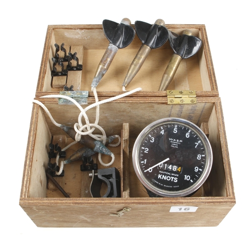 16 - A WASP odometer in nautical knots with 3 dragging propellers G+