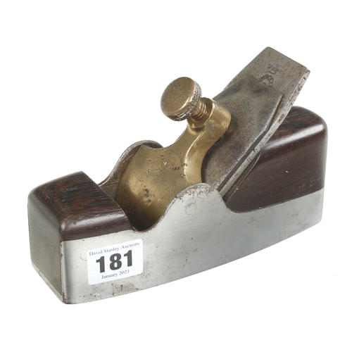 181 - A d/t steel smoother by PRESTON with brass lever G