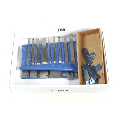 189 - A set of 24 unused cutters for RECORD 405 and a set of 9 unused double end cutters for a STANLEY No ... 