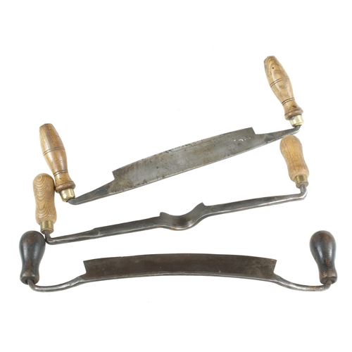 291 - A handle maker's drawknife and two others, one by MARPLES G+