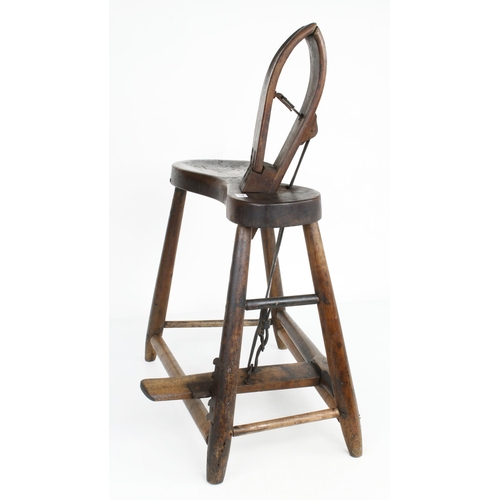 381 - An early saddler's stitching horse 24