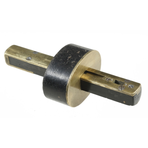 40 - An ebony and brass mortice gauge G+
