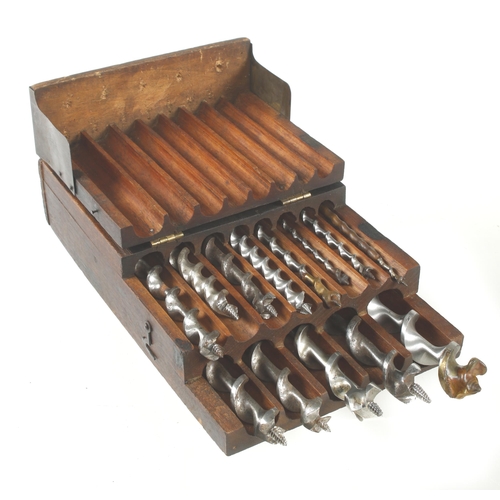 518 - An auger box containing a marriage of 13 bits and 4 expansive bits in orig boxes G