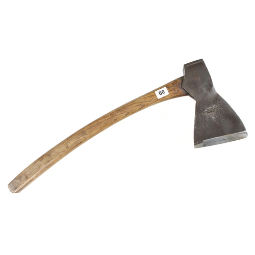 60 - A wheelwright's Newcastle pattern side axe by GILPIN G+
