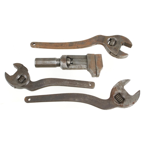 648 - Four adjustable wrenches G+