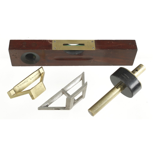 73 - An ebony and brass mortice gauge, 12