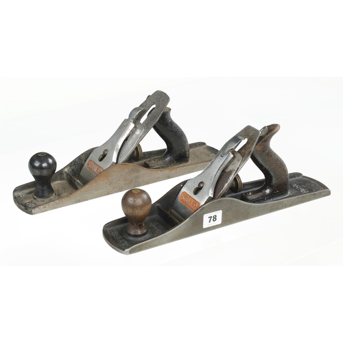 78 - Two English STANLEY No 5 1/2 jack planes G+