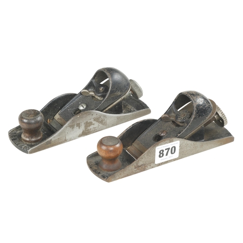 870 - Two STANLEY No 220 block planes G