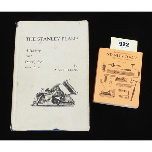922 - Alvin Sellens; The Stanley Plane and John Walter; 1999 pocket price guide G+