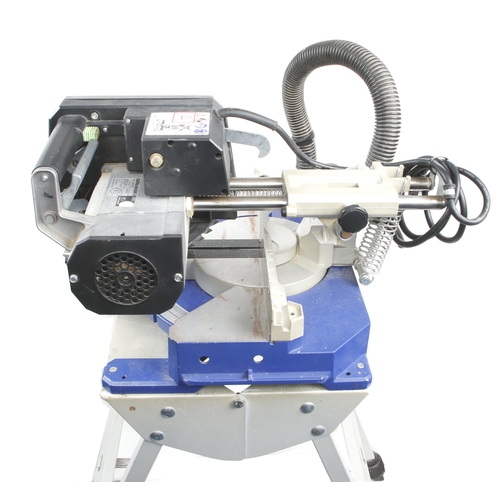 118 - An ELEKTRA BECKUM chop saw on stand 240v Pat tested