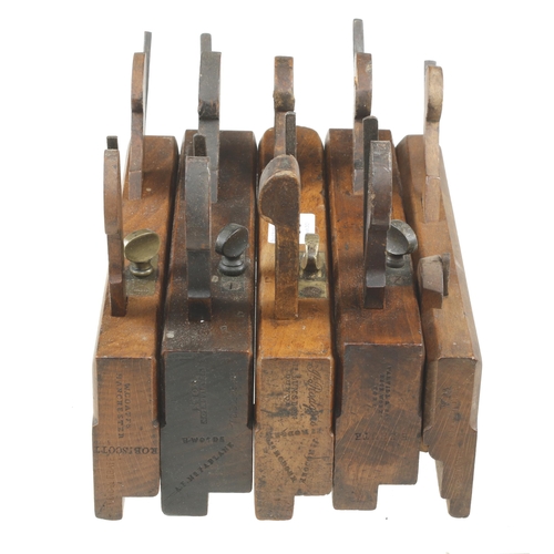 17 - Four dado planes with brass depth stops and another G+